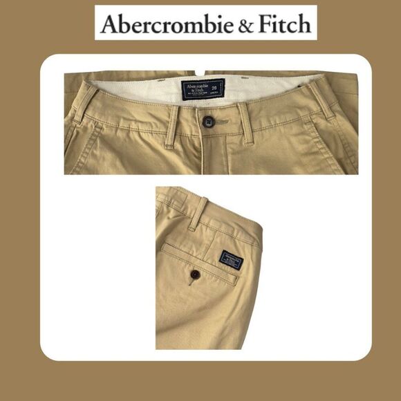 Abercrombie & Fitch Tan Stretch Khaki Chino Shorts Men’s Size 28 - Picture 4 of 5